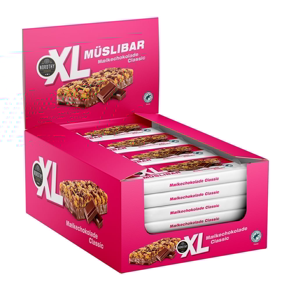 XL Müsli Bar Classic Mælkechokolade (24 x 50g)