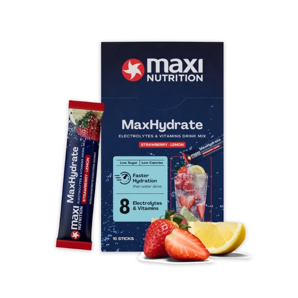 MaxiNutrition MaxHydrate Classic Electrolyte Drink - Strawberry-Lemon (10 x 16g) - Elektrolytter