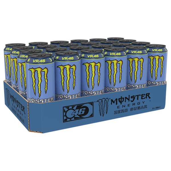 Monster Doctor Zero VR46, Sukkerfri energidrik, Sød appelsin (24 x 500ml) - Energidrik