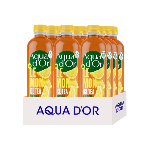 Aquador Ice Tea Lemon Zero Sugar (12 x 500 ml) - Læskedrik