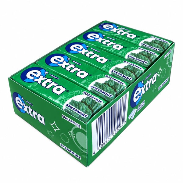 Extra Tyggegummi - Spearmint Sugarfree (10 x 15 stk) - Friskmund