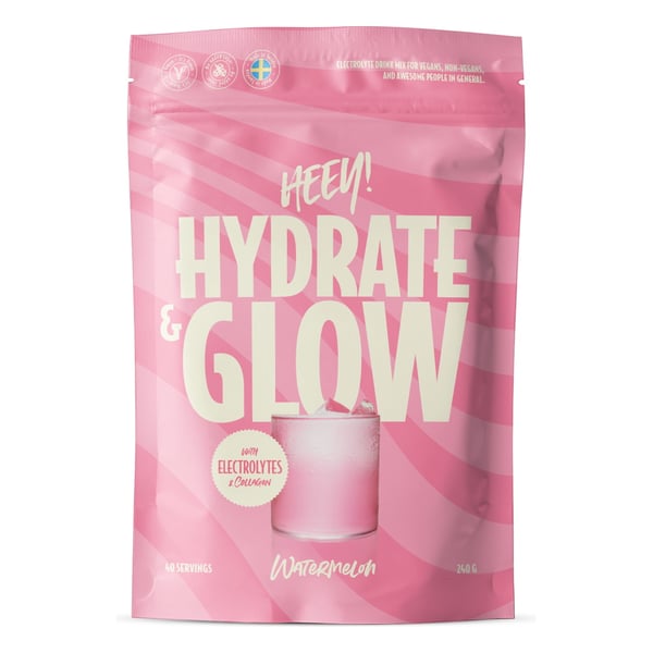 Heey! Hydrate & Glow Electrolytes + Coll-egan - Watermelon (240g) - Elektrolytter