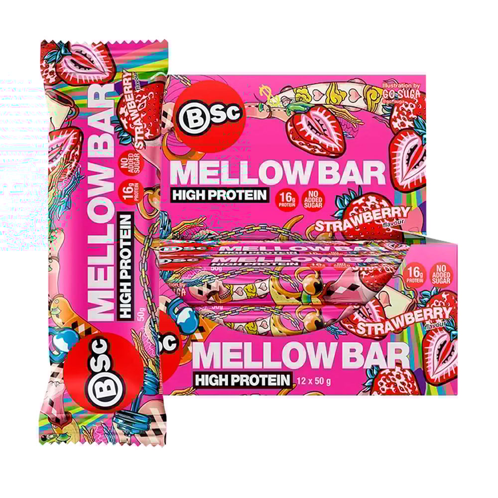 Body Science Mellow Bar - Strawberry (12 x 50g)