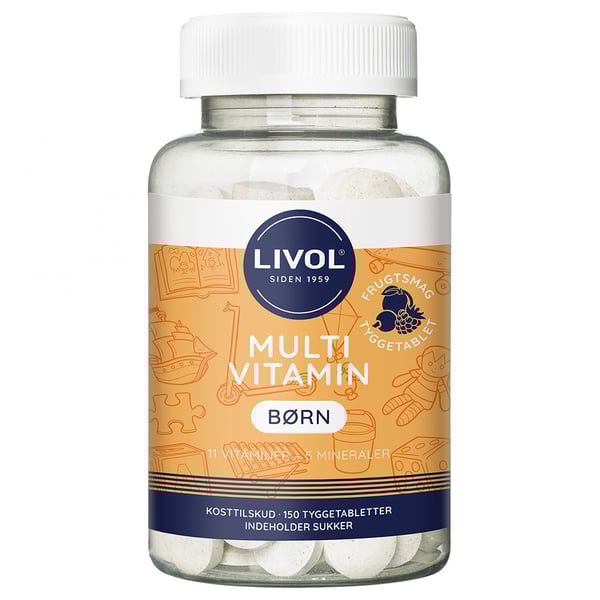 Livol Multivitamin Børn Frugtsmag (150 stk)