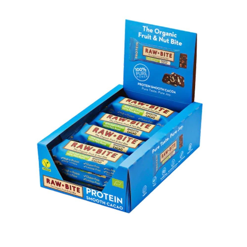Raw Bite Protein Smooth Cacao (12 x 45g)