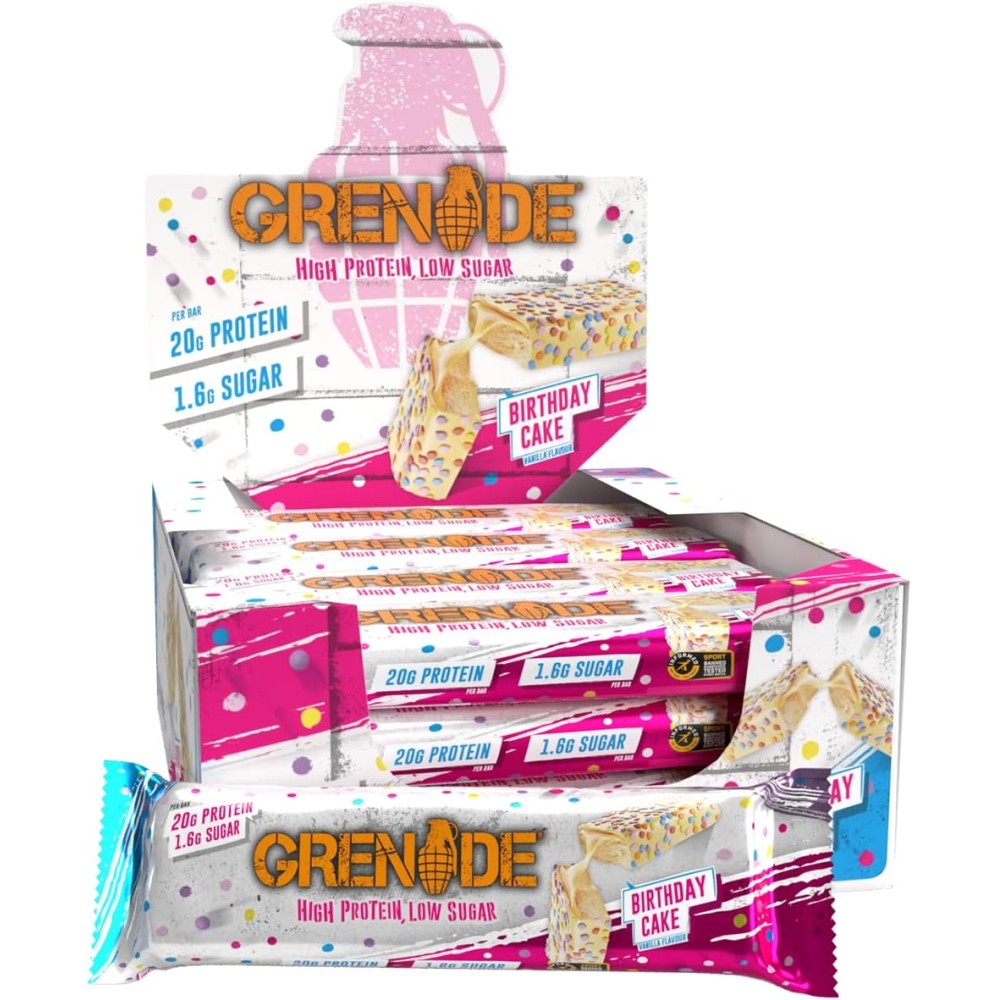 Grenade Protein Bar – Birthday Cake (12x 60g)