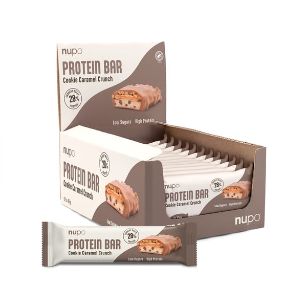 Nupo Protein Bar - Cookie Caramel (12 x 45g) - Måltidserstatning - Hjælp til vægttab