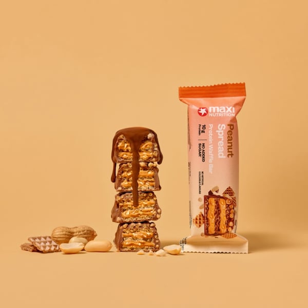 MaxiNutrition Protein Waffle Bar - Peanut Spread (39g) - Proteinbar