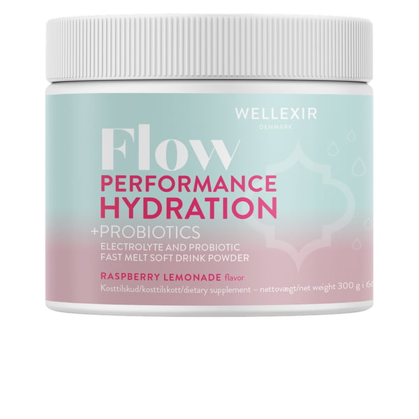 Wellexir Flow Performance Hydration Raspberry Lemonade (300g) - Elektrolytter