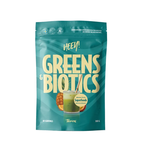 Heey! Greens & Biotics Superfood - Tropical (300g) - Vitaminer