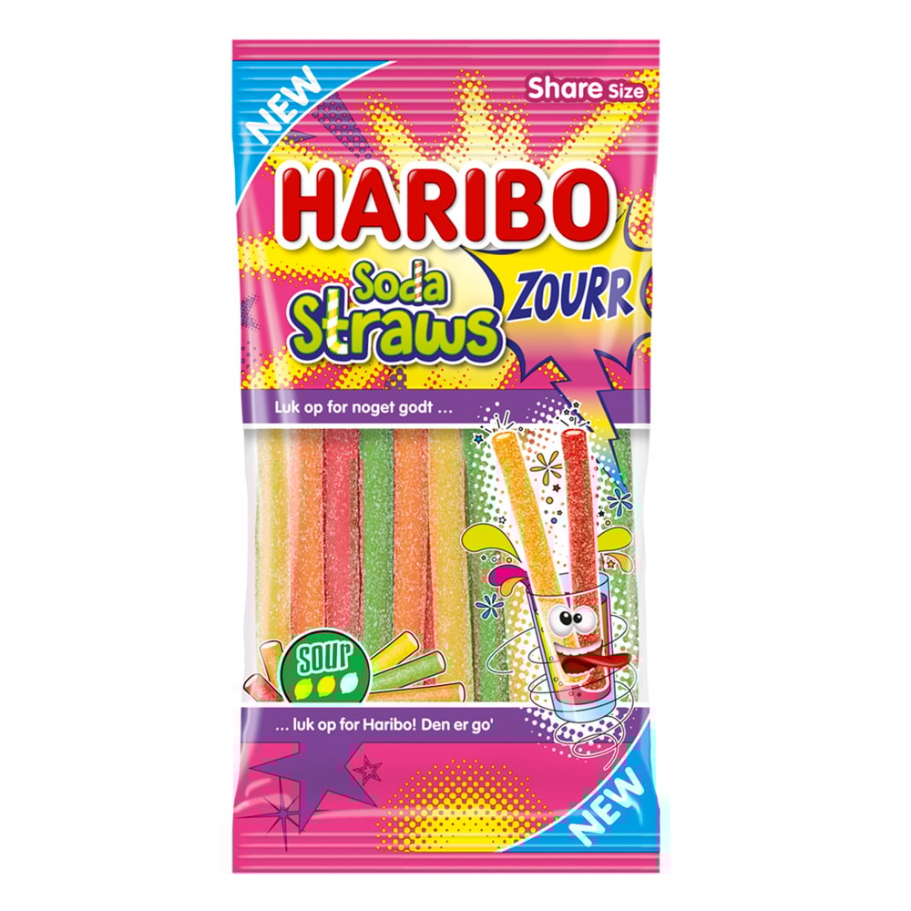 Haribo Soda Straw Zourr (90g)