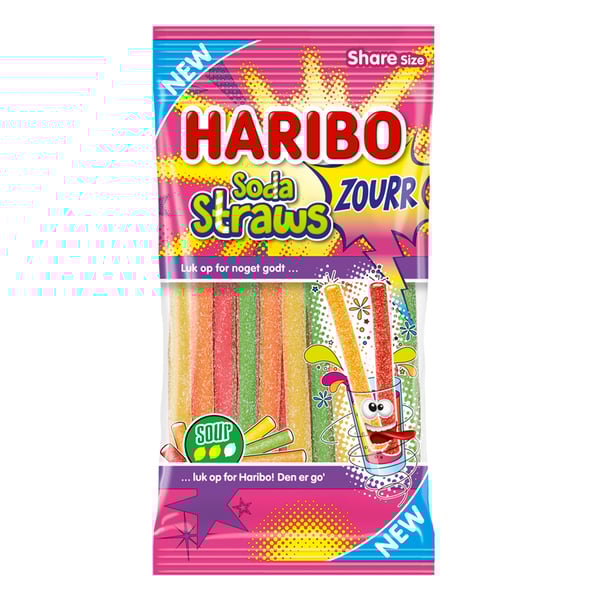 Haribo Soda Straw Zourr (90g)