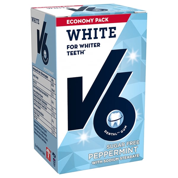 V6 White Peppermint (72g) - Friskmund