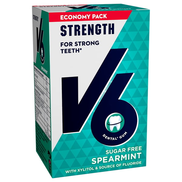 V6 Strong Teeth Spearmint (70g) - Friskmund