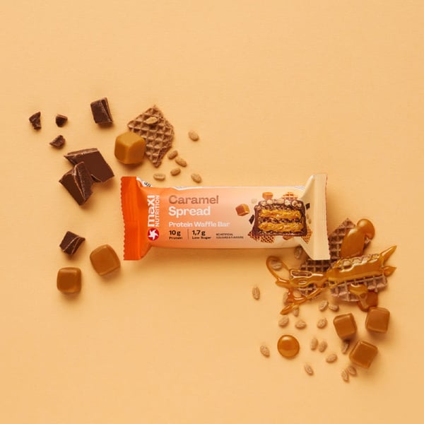 MaxiNutrition Protein Waffle Bar - Caramel Spread (39g) - Proteinbar