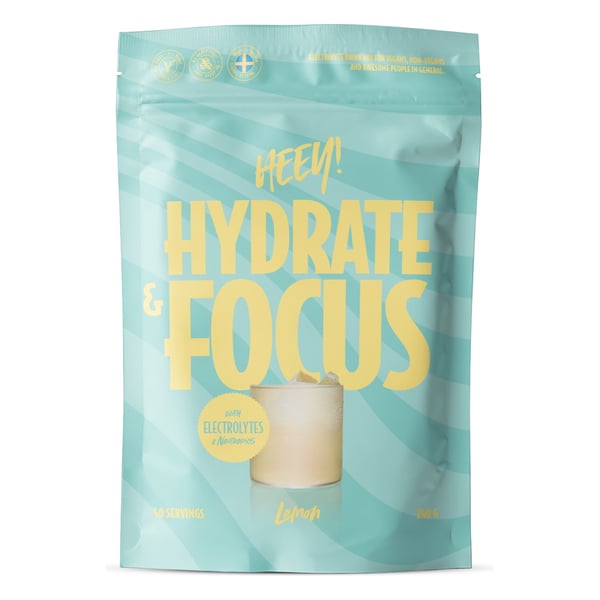 Heey! Hydrate & Focus Electrolytes - Lemon (240g) - Elektrolytter