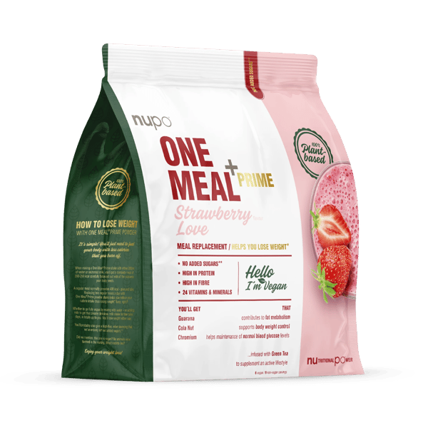 Nupo One Meal +Prime Powder - Strawberry Love (360g) - Måltidserstatning - Hjælp til vægttab