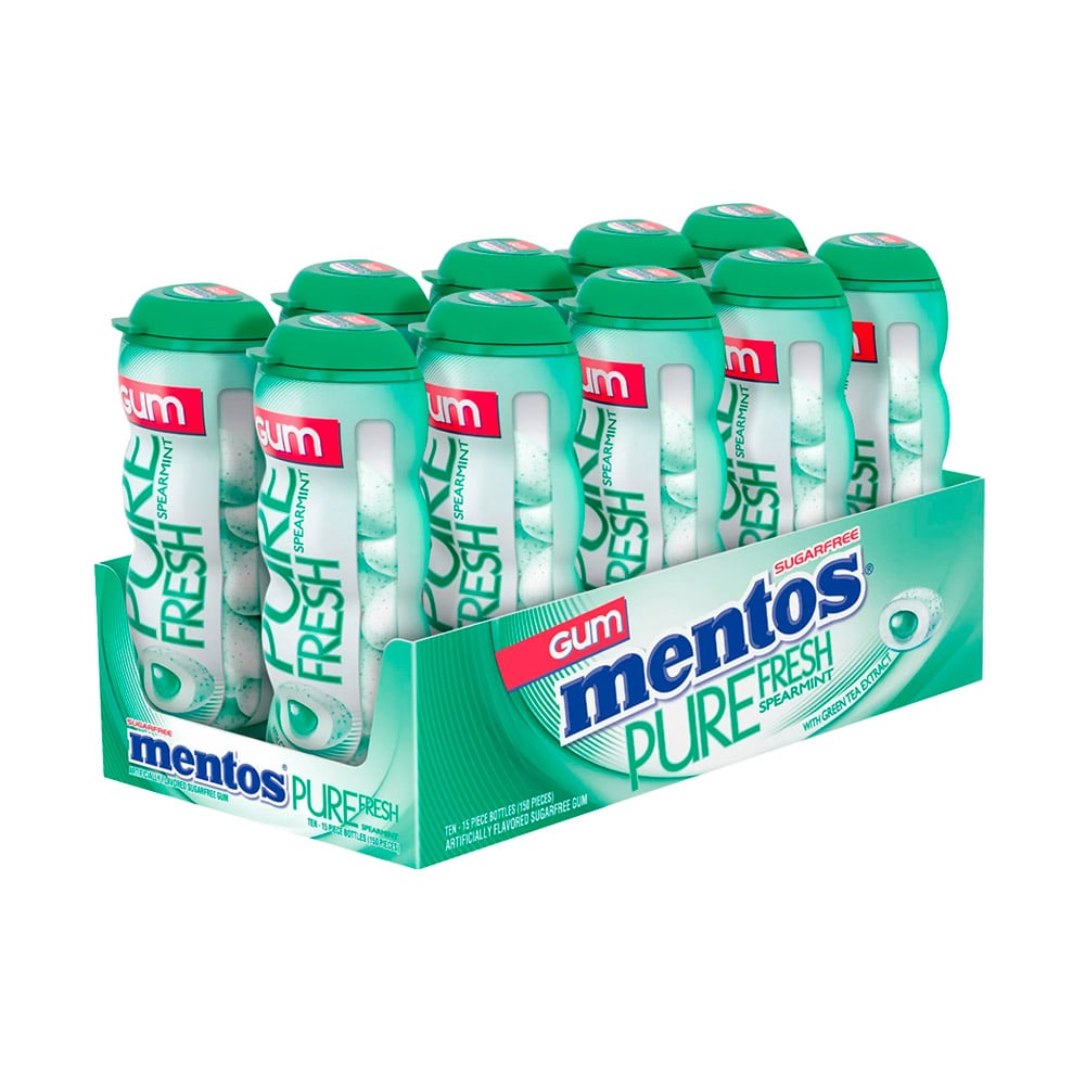 Mentos Pure Fresh Sugarfree - Spearmint (10 x 30g)