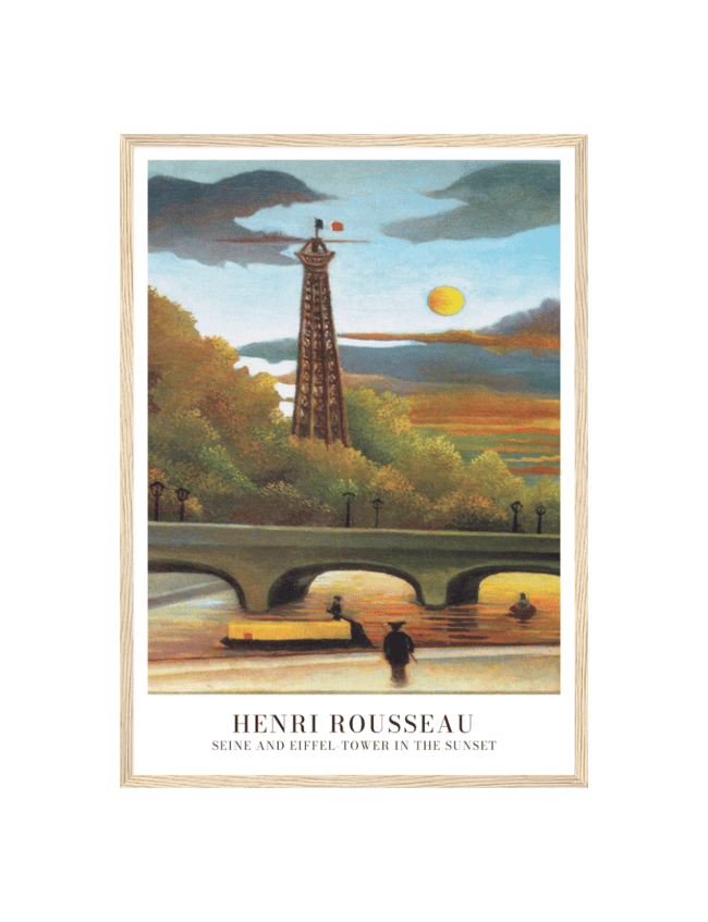 Seine and Eiffel-tower in the sunset - Henri Rousseau
