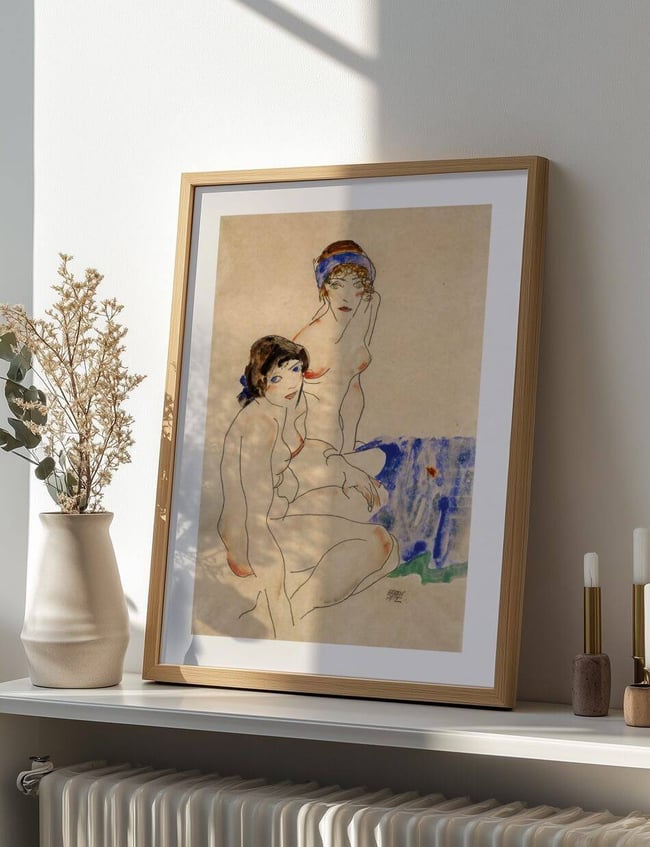 Two female nudes by the water
 - Egon Schiele