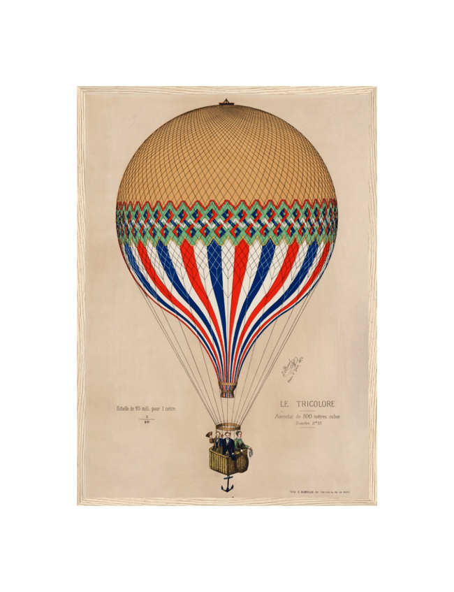 The Tricolor with a French flag themed balloon ascension in Paris