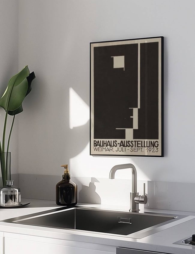 Bauhaus Ausstellung sort plakat