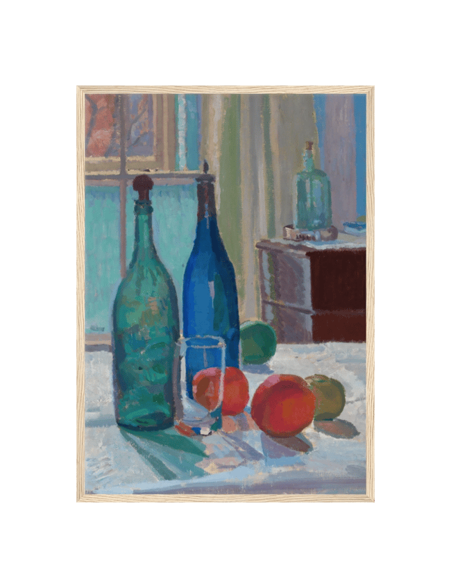 Blue and Green Bottles and Oranges (ca. 1914) - Spencer Frederick Gore