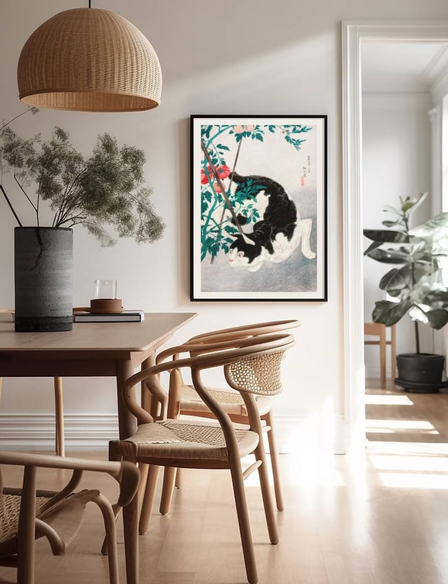 Cat with Tomato Plant - Hiroaki Takahashi