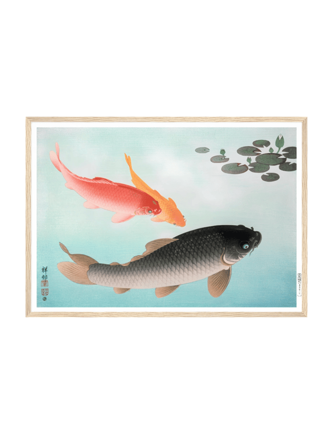 Common and Golden Carp - Ohara Koson
