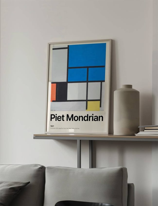 Composition with Large Blue Plane, Red, Black, Yellow, and Gray - Piet Mondrian