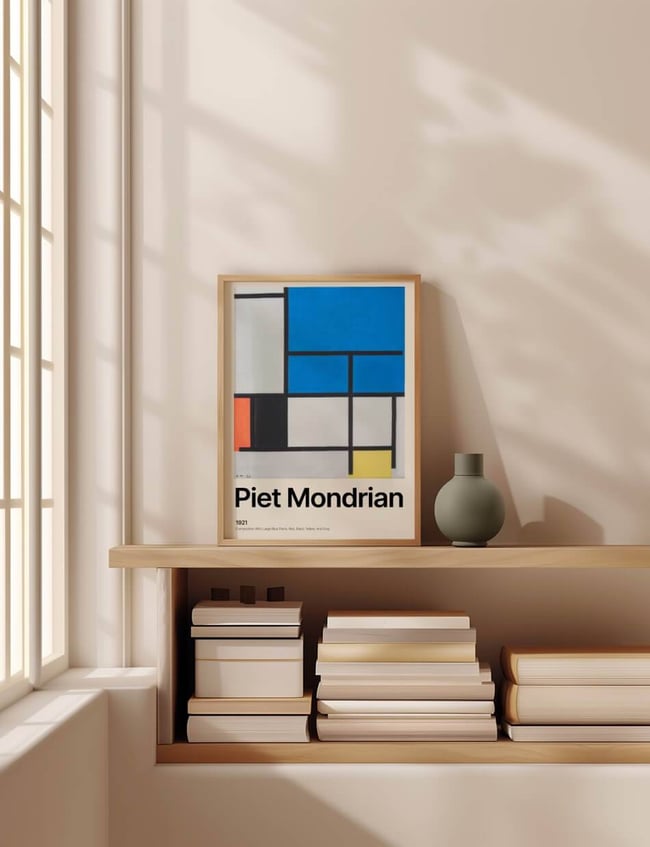 Composition with Large Blue Plane, Red, Black, Yellow, and Gray - Piet Mondrian