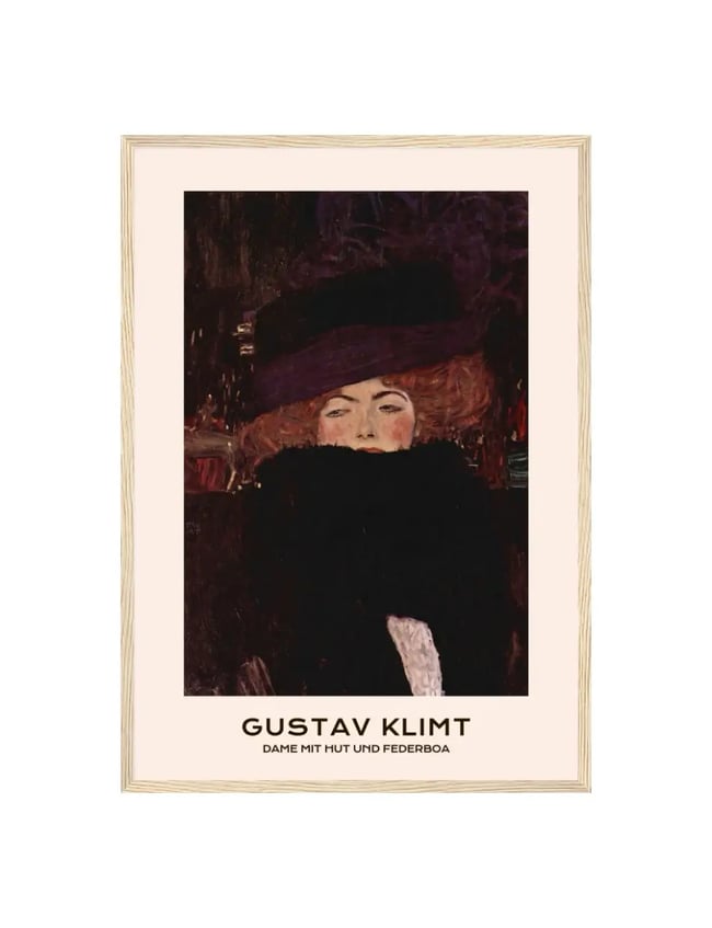 Dame mit Hut und Federboa - Gustav Klimt