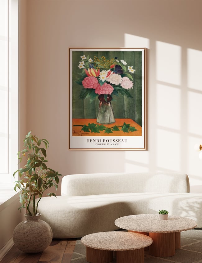 Flowers in a Vase - Henri Rousseau