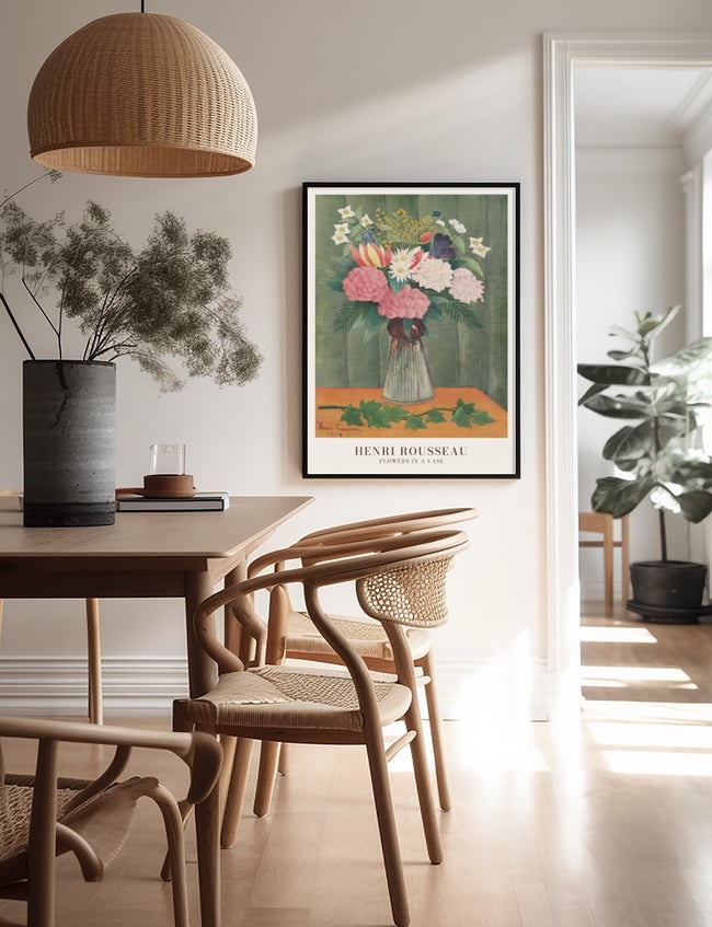 Flowers in a Vase - Henri Rousseau