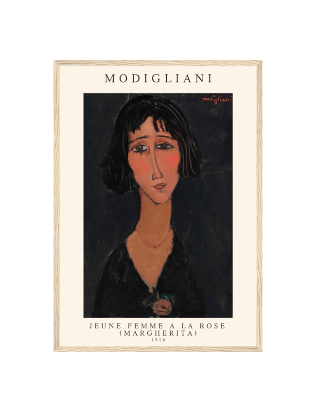 Jeune femme a la rose (Margherita) - Amedeo Modigliani