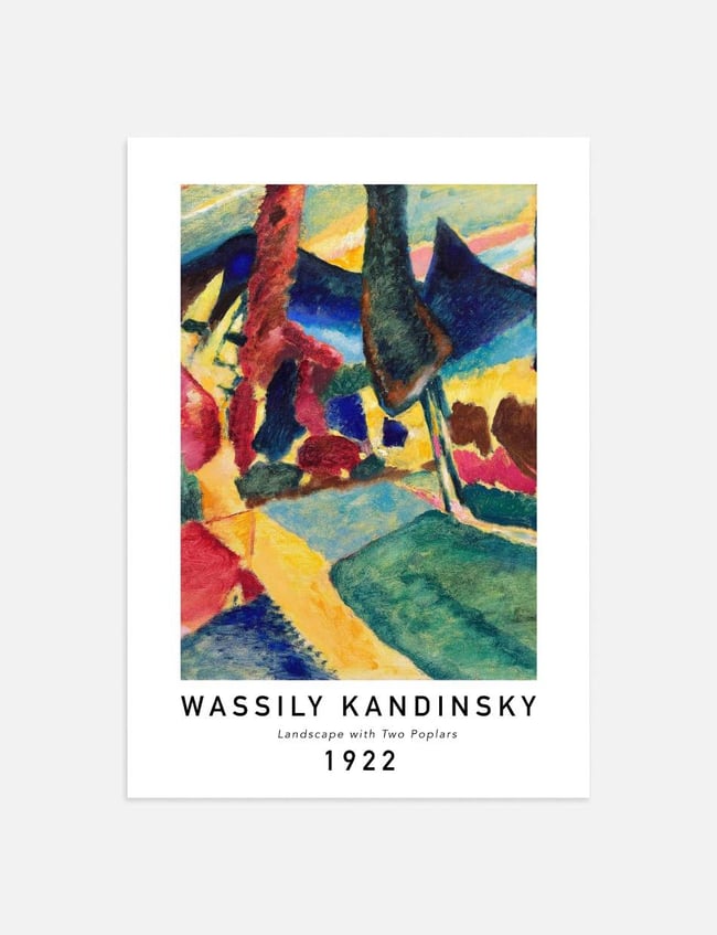 Landscape with Two Poplars - Wassily Kandinsky