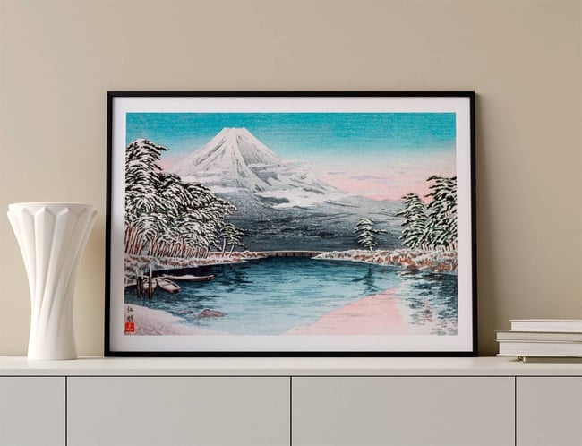 Mt. Fuji from Tagonoura, Snow Scene - Hiroaki Takahashi