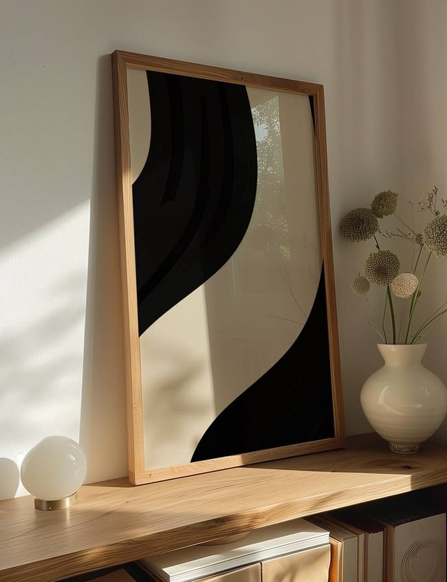 Noir and Taupe Focal Point