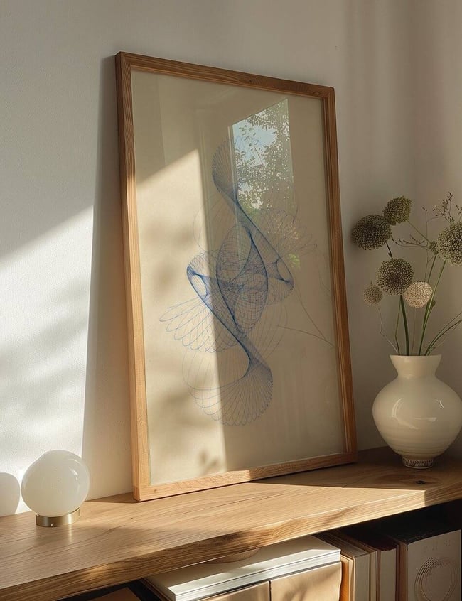 Pendulum Curve plakat i stuen