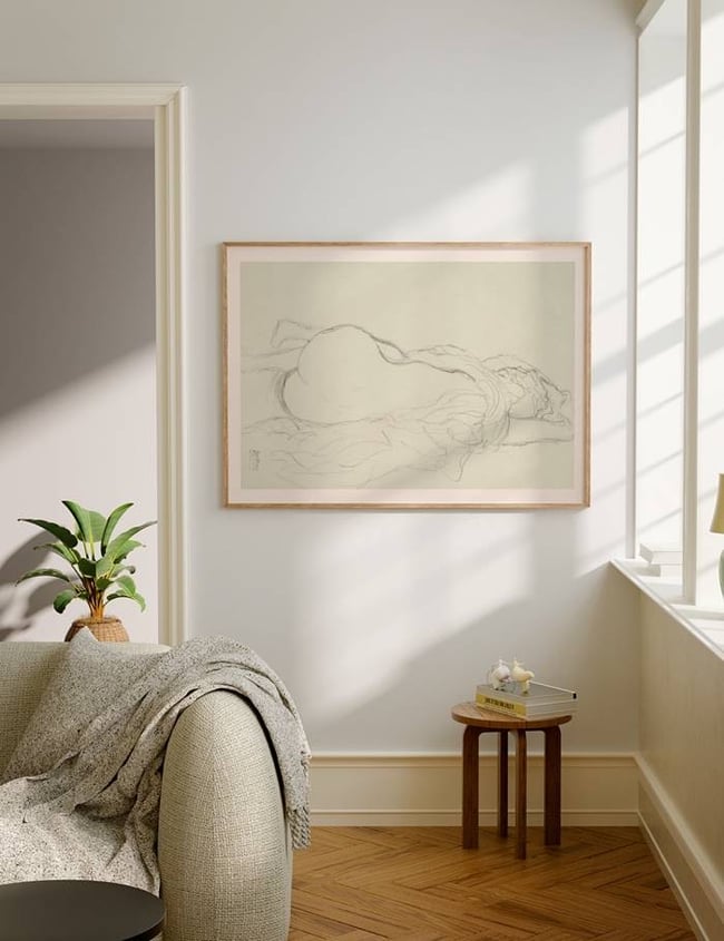 Reclining Nude with Drapery