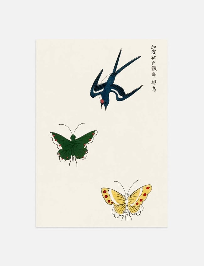 Swallow and Butterflies - Taguchi Tomoki