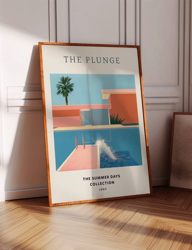The Plunge Plakat - Inspireret af David Hockney.