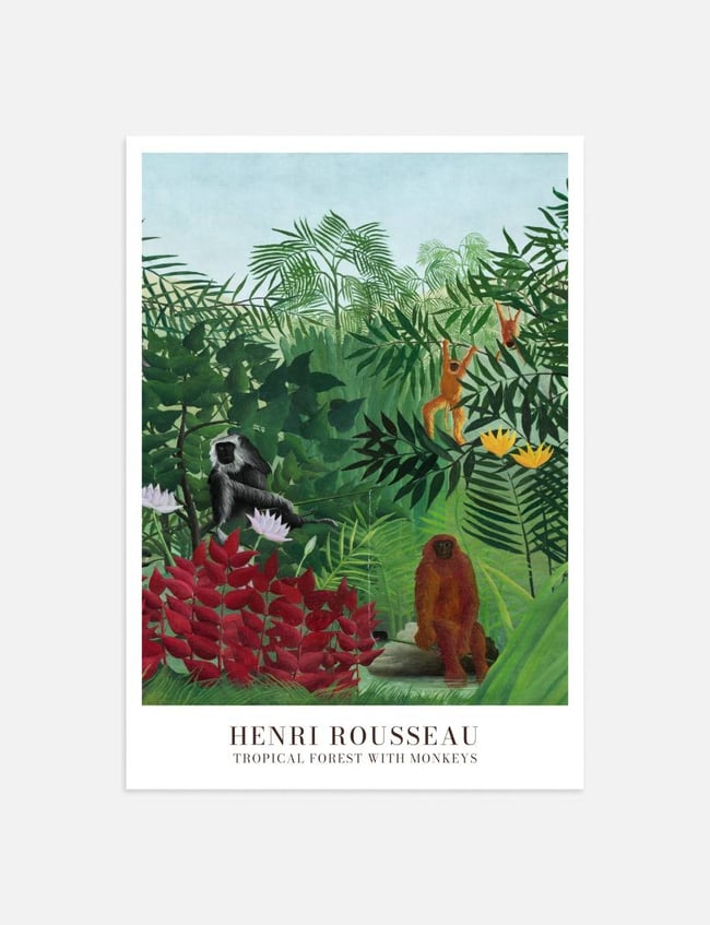 Tropical Forest with Monkeys - Henri Rousseau