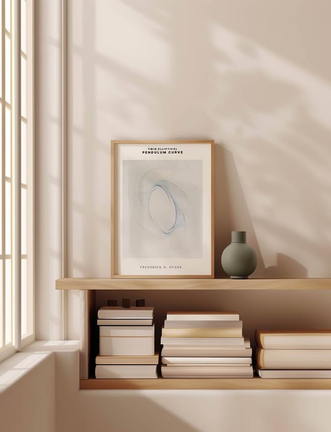 Pendulum Curve Poster in Living Room