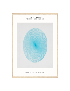 Pendulum Curve Plakat - Lyseblå