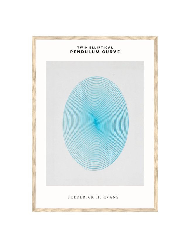 Pendulum Curve Plakat - Lyseblå