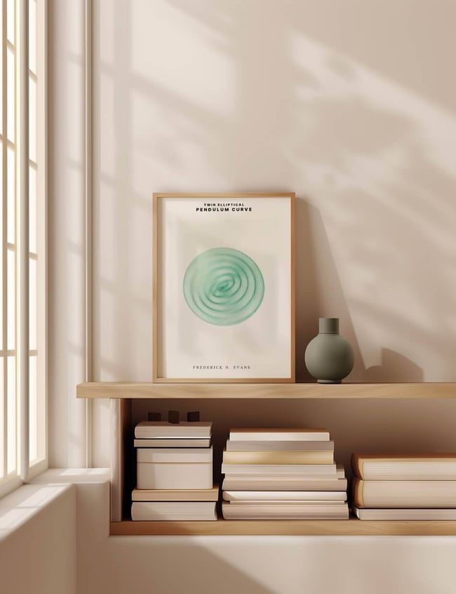 Twin Elliptical Pendulum Curve in Green Ink