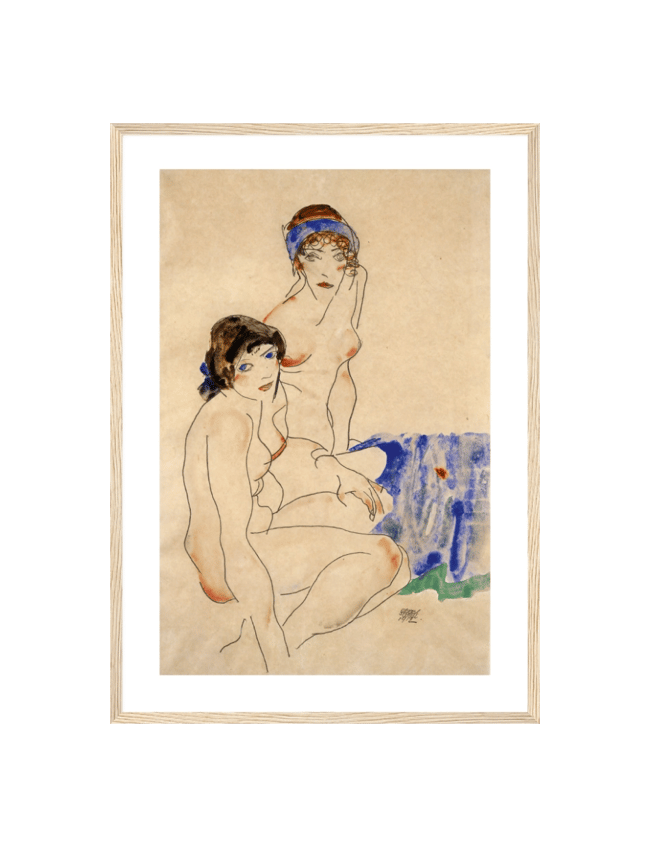 Two female nudes by the water
 - Egon Schiele