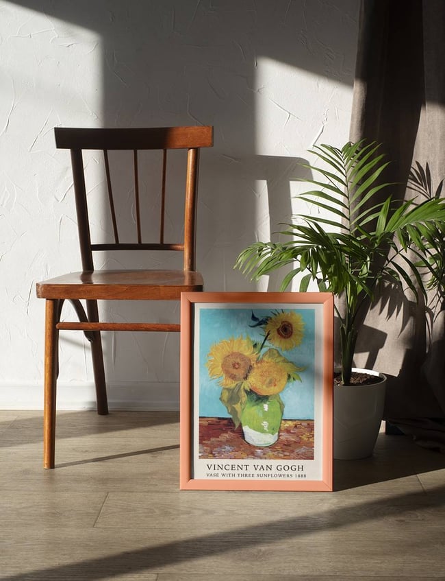 Vase with Three Sunflowers - Vincent van Gogh