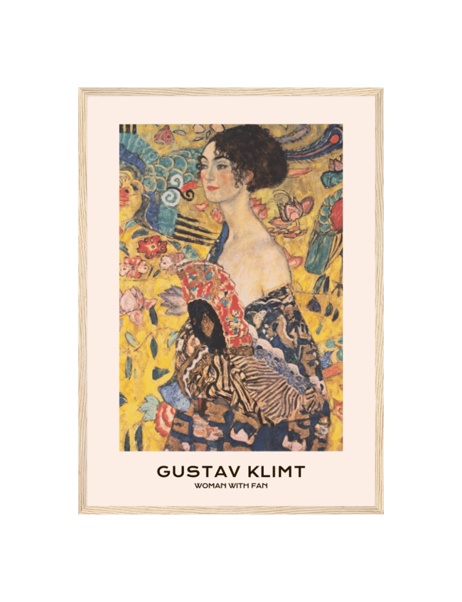 Woman with Fan - Gustav Klimt